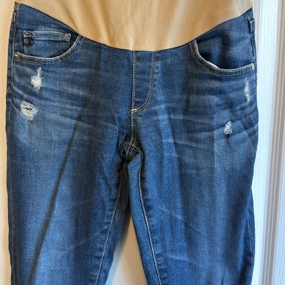 Adriano Goldschmied Maternity Distressed Jeans - 26R - Picture 3 of 6